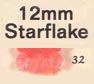 12 mm Acrylic Starflake Bead - Colour 32 (Hyacinth)
