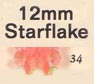12 mm Acrylic Starflake Bead - Colour 34 (Peach)
