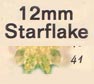12 mm Acrylic Starflake Bead - Colour 41 (Acid Yellow)
