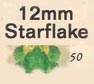 12 mm Acrylic Starflake Bead - Colour 50 (Christmas Green)