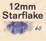 12 mm Acrylic Starflake Bead - Colour 60 (Dark Sapphire)