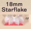 18 mm Acrylic Starflake Bead - Colour 19 (White Opaque)