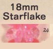 18 mm Acrylic Starflake Bead - Colour 24 (Light Pink)