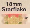 18 mm Acrylic Starflake Bead - Colour 40 (Light Yellow)