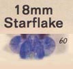 18 mm Acrylic Starflake Bead - Colour 60 (Dark Sapphire)