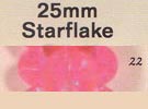 25 mm Acrylic Starflake Bead - Colour 22 (Hot Pink)