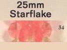 25 mm Acrylic Starflake Bead - Colour 34 (Peach)