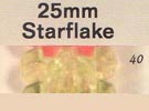25 mm Acrylic Starflake Bead - Colour 40 (Light Yellow)