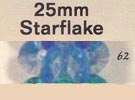 25 mm Acrylic Starflake Bead - Colour 62 (Light Sapphire)