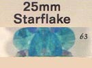 25 mm Acrylic Starflake Bead - Colour 63 (Turquoise)