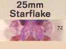 25 mm Acrylic Starflake Bead - Colour 72 (Light Amethyst)