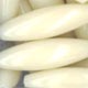 19 x 6 mm Acrylic Spaghetti (Oval Rice) Bead - Colour 18 (Ivory)