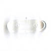 Czech Pressed Glass - 2-Hole Spacer Bead - 10 mm x 3 mm - Crystal (eaches)