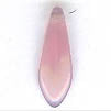 Czech Pressed Glass - Spear / Dagger Bead - 16 x 5 mm - Pink Opal (eaches)