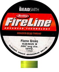 Fireline Braided Beading Thread - Size B - 4 lb - 0.006" - Green (45 m spool)