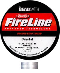 Fireline Braided Beading Thread - Size D - 6 lb - 0.008" - Crystal (45 m spool)