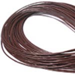 Leather Cord (Round) - Brown - 2 mm diameter - per metre length