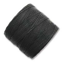 S-Lon Bead Cord - Black - approx. 0.5 mm thickness - 77 yd / 70m SPOOL