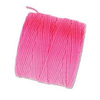 S-Lon Bead Cord - Neon Pink - approx. 0.5 mm thickness - 77 yd / 70m SPOOL