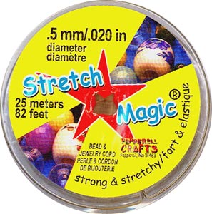 Stretch Magic - Gel-type Stretch Cord - Clear - 0.5 mm thickness - 25 m reel