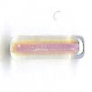 Czech Pressed Glass - Tube Bead - 14 x 4 mm - Crystal AB (eaches)
