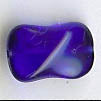 Czech Pressed Glass - Twisted Rectangle Bead - 15 x 10 mm - Dark Sapphire (eaches)