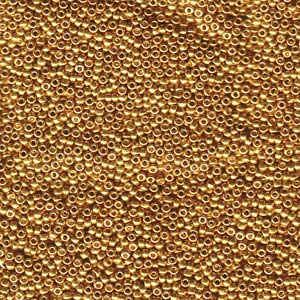 Miyuki Size 11 Seed Bead - Galvanized Yellow Gold - Number 91053