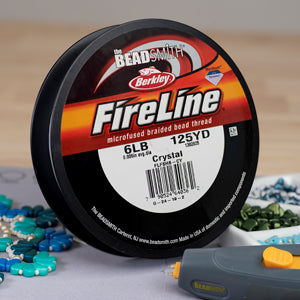 Fireline Braided Beading Thread - Size D - 6 lb - 0.006"/0.15mm - Crystal (115 m spool)