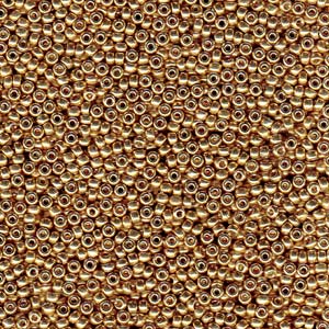 Miyuki Size 15 Seed Bead - Duracoat Galvanized Champagne - Number 94204 - 5 gram bag