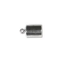 Kumihimo End Cap - 6 mm ID - silver coloured