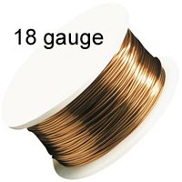 Artistic Wire - 18 Gauge - Natural (Copper) (10 yard - 9 m reel)