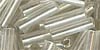 Tiawanese 6 mm Bugle Bead - Silverlined Crystal - 12.5 gramme bag
