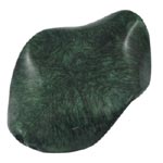 Wavy Oval Acrylic Bead - Mottled Green