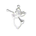 Pressed Metal Angel Charm-Pendant - Silver-plated ONLY