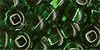 Czech Size 6 Seed Bead - Silverlined (Christmas) Green - 6 gramme bag