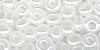 Czech Size 8 Seed Bead - White Opalescent - 6 gramme bag