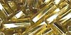 Czech 7 mm Twisted Bugle Bead - Silverlined Gold - 6 gramme bag