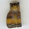 Czech Pressed Glass -  Sitting Cat - 15 x 10 mm - Tortoise (eaches)