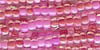 Size 11 Czech Seed Bead (Hank) - Pink/Red Mixed,  Colour Lined