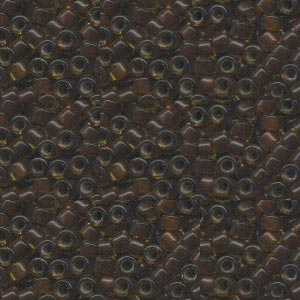 Miyuki Delica - Size 11 - Dark Topaz Lined Amber - 5 g
