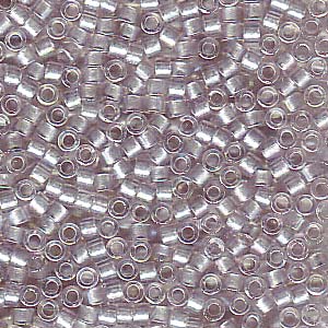 DB-1771 Miyuki Delica - Size 11 - Sparkling Pewter-lined Tea Rose AB