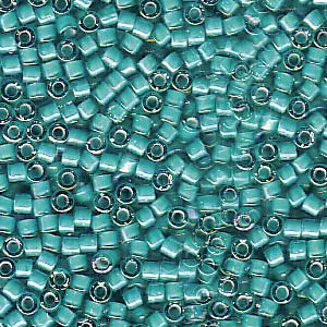 DB-1782 Miyuki Delica - Size 11 - White-Lined Teal AB
