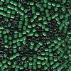 Miyuki Delica - Size 11 - White-Lined Emerald AB - 5 g