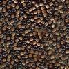 Miyuki Delica - Size 11 - White-Lined Sable Brown AB - 5 g