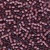 Miyuki Delica - Size 11 - White-Lined Dk Smoky Amethyst AB - 5 g