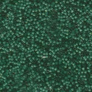 DB-1814 Miyuki Delica - Size 11 - Dyed Emerald Silk Satin - 5 g