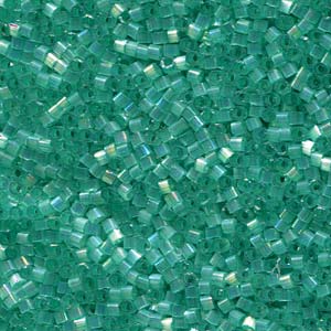 DB-1869 Miyuki Delica - Size 11 - Silk Inside-Dyed Aqua Green AB - 5 g