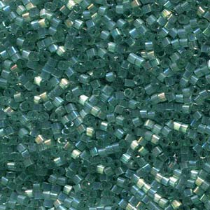 DB-1870 Miyuki Delica - Size 11 - Silk Inside-Emerald AB - 5 g