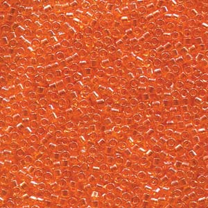 DB-1887 Miyuki Delica - Size 11 - Transparent Orange Lustre - 5 g