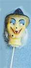 Doll Head - Witch Head - 25 mm - on pick (as used in Bead Ribbon Witch kit)